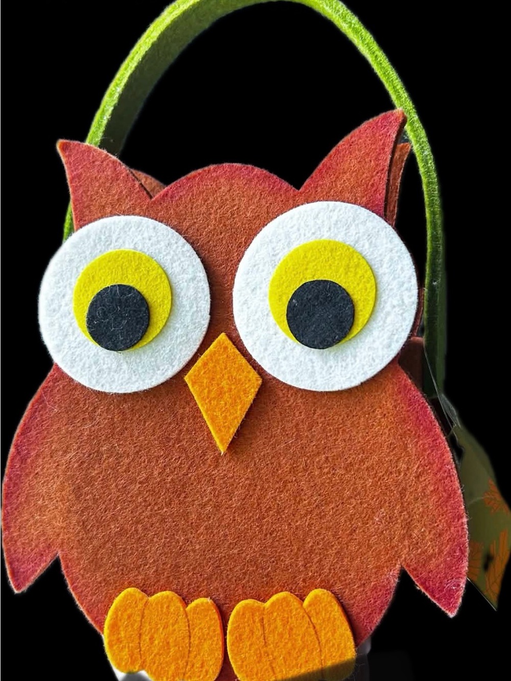 Ashland felt owl mini bag with Green Handle